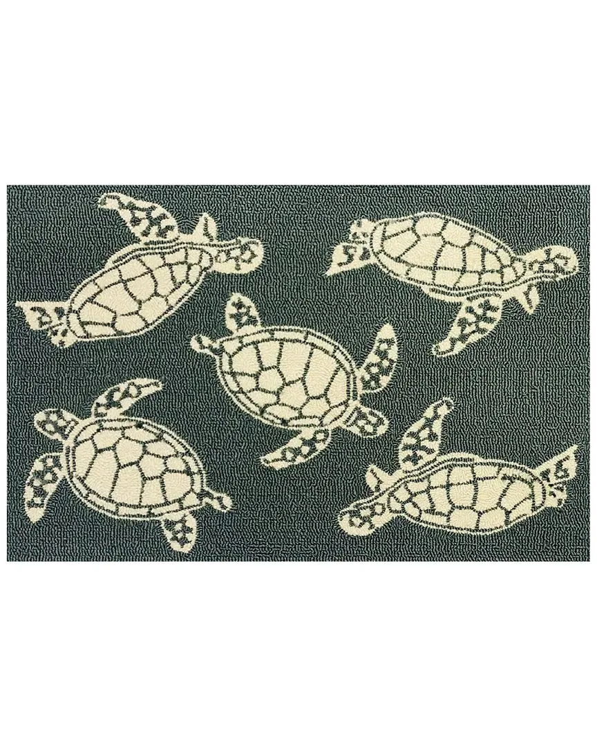 Multi Turtle Indoor/Outdoor Doormat - Blue, Polyester image