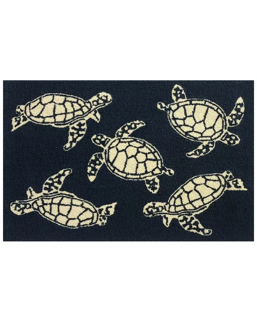 Multi Turtle Indoor/Outdoor Doormat - Blue, Polyester