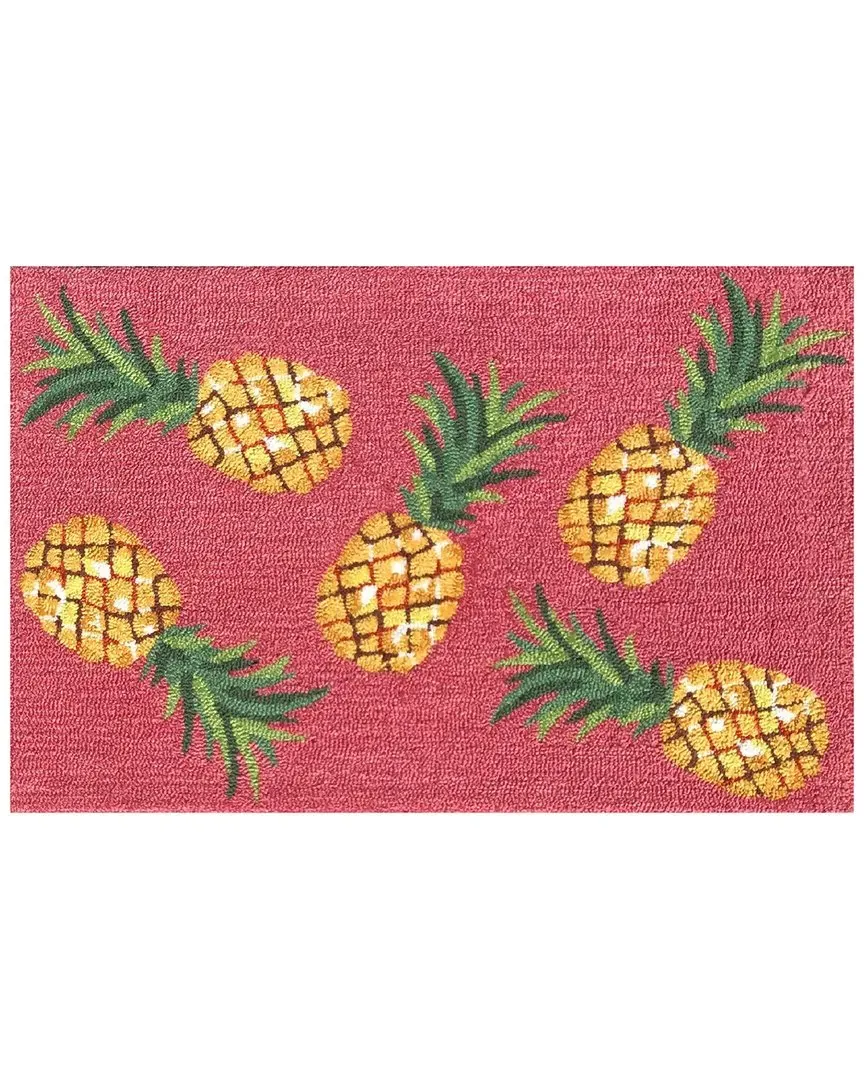Pineapple Toss 30x48in Doormat - Coral