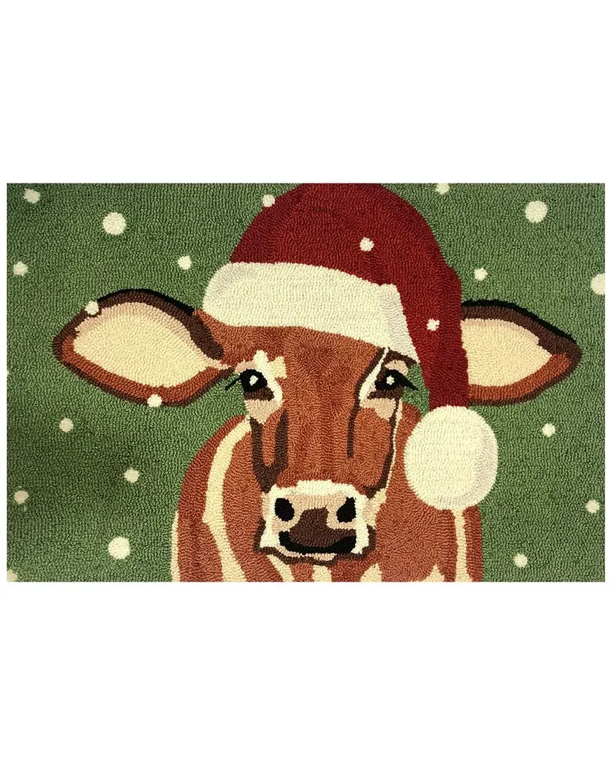 Santa Cow 30x48in Doormat - Green image