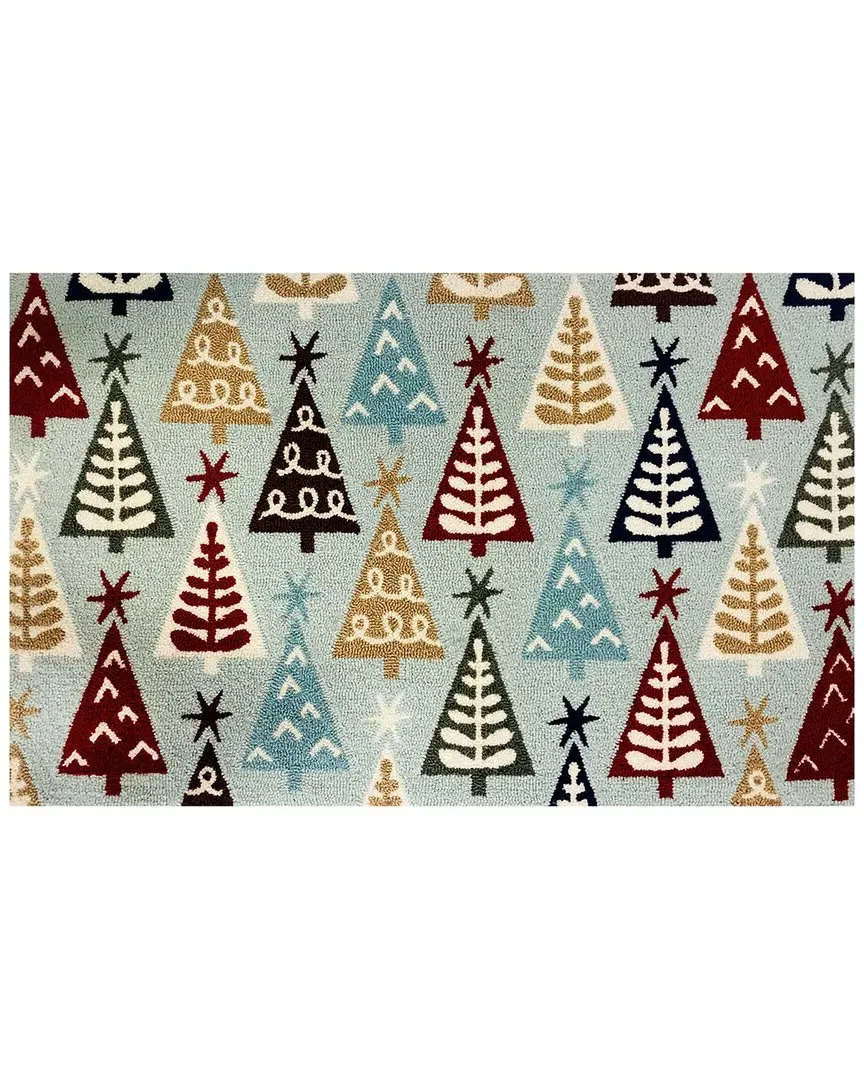 Scandi Tree 24x36in Doormat - Sky Blue image