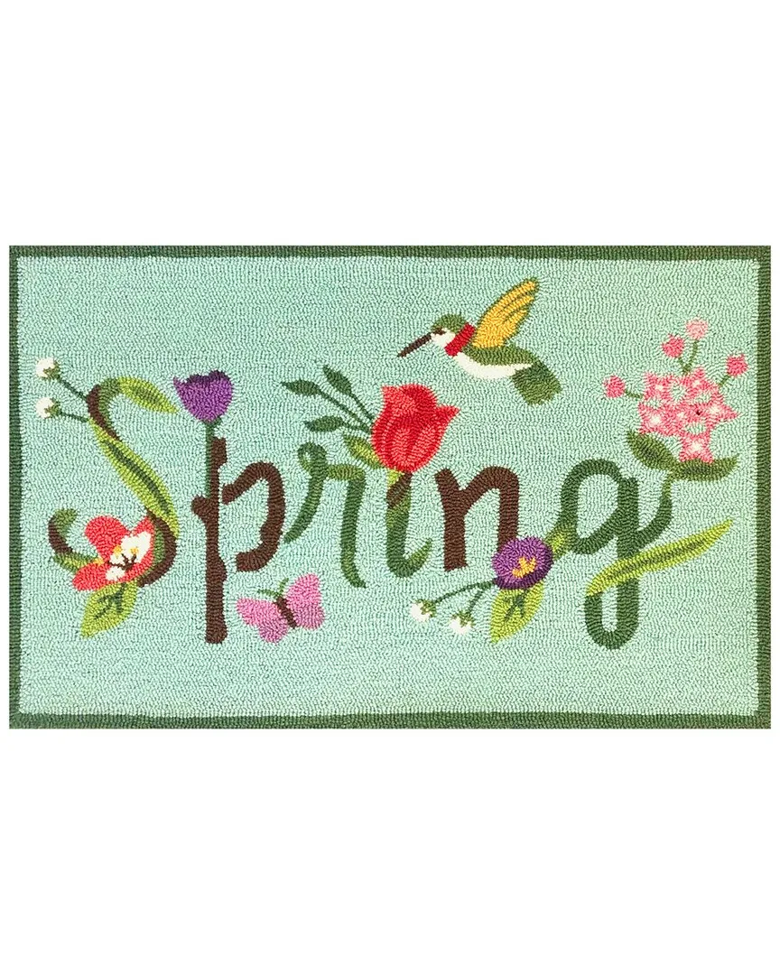 Spring Bloom 24x36in Doormat - Aqua, Poly image