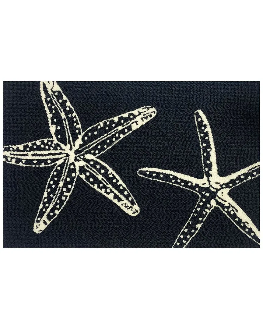 Starfish Outline Indoor/Outdoor Doormat - Blue