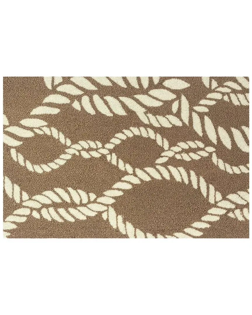 Twister Indoor/Outdoor Doormat - Tan/White, UV Polyester