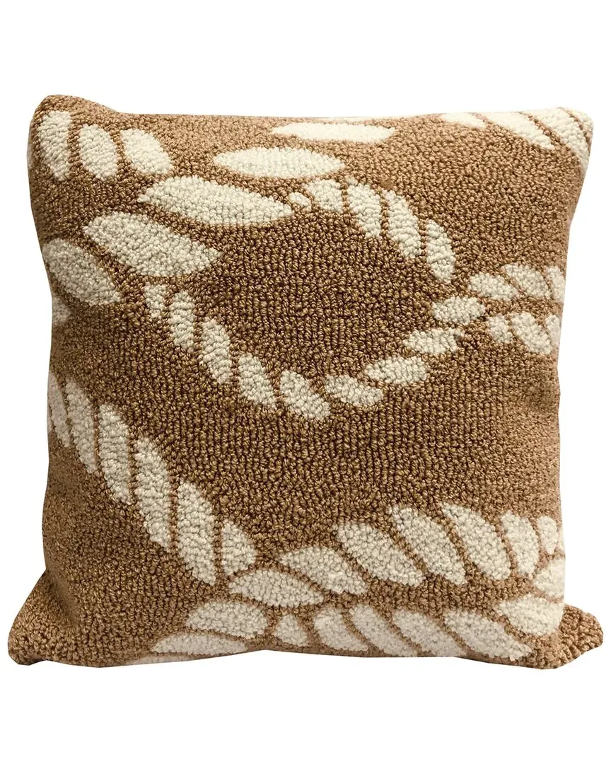 Twister Indoor/Outdoor Pillow - Tan/White, UV Polyester