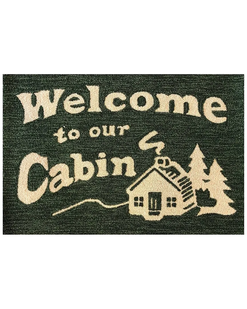 Welcome Cabin Rug - Green