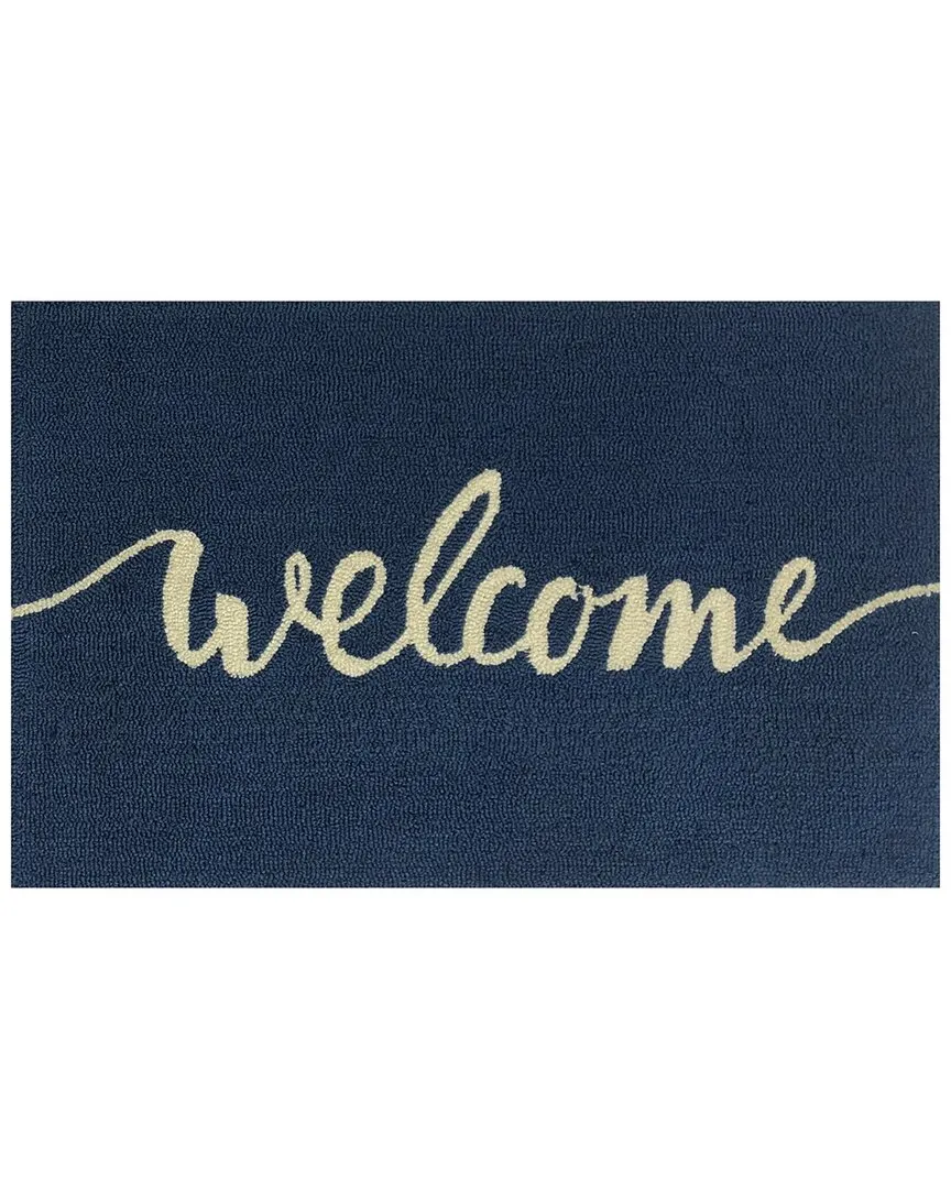 Welcome Script Doormat - Blue, Polyester image