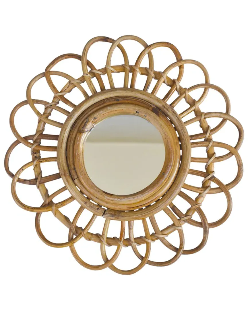 Arthemus Round Wall Mirror - Rattan Cane image