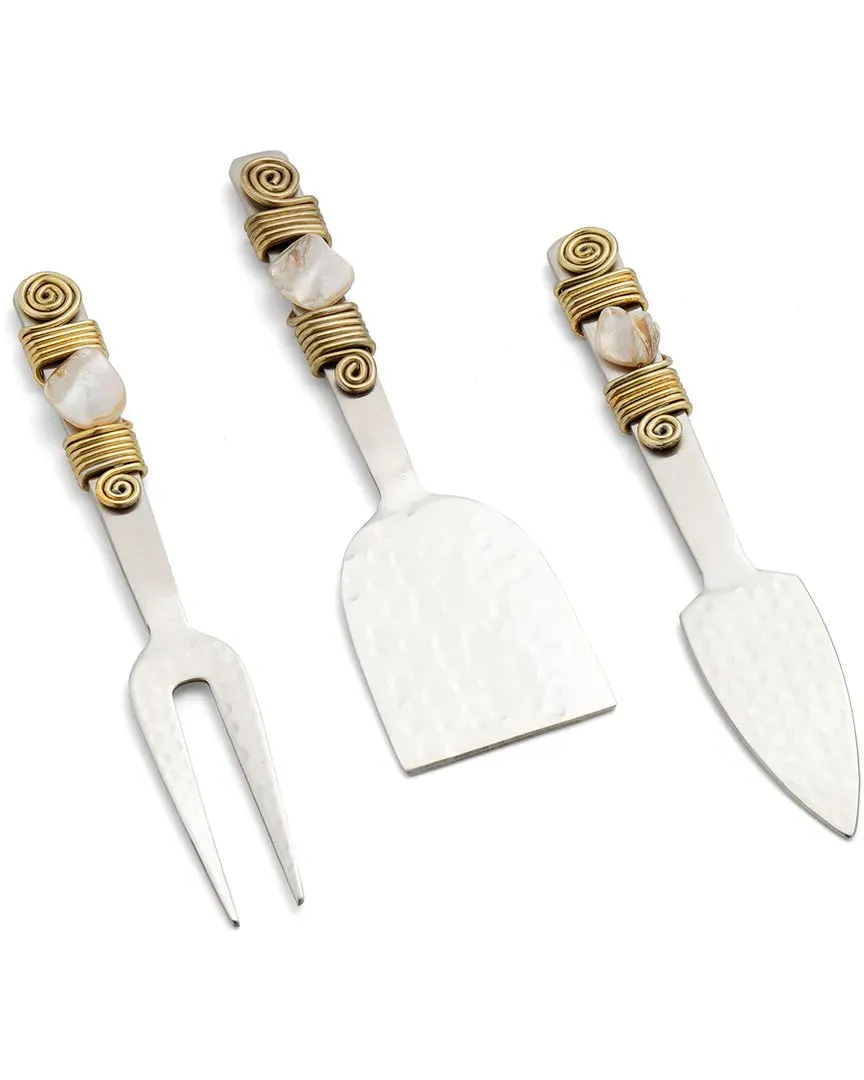 Cheese Knife Set - Silver, Mother of Pearl image