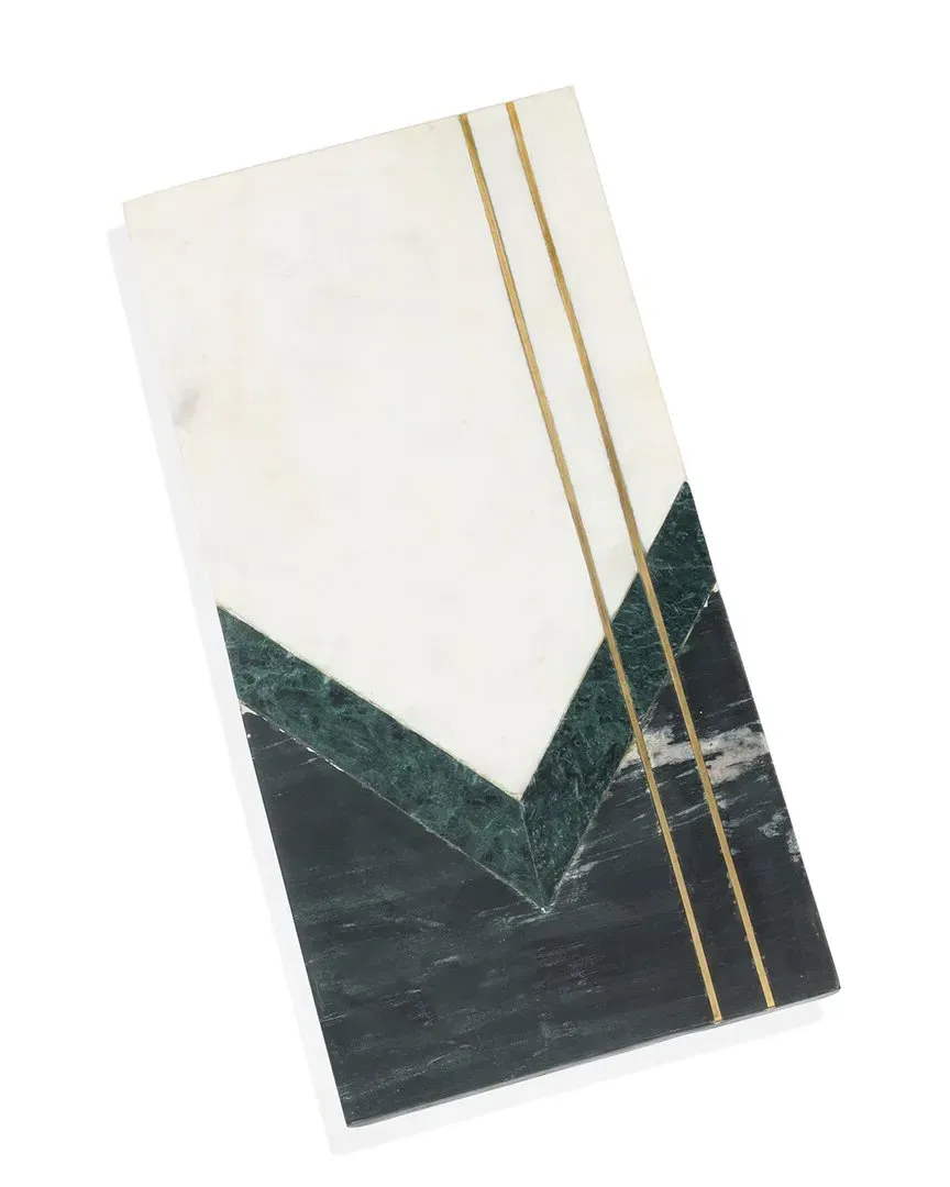 Emerald Artistry Rectangular Serving Platter - Multicolor, Marble