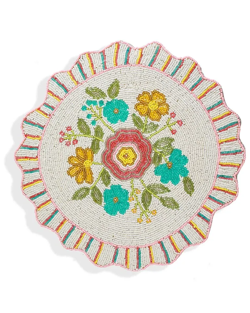 Fiesta Bloom Beaded Placemat - Multicolor image