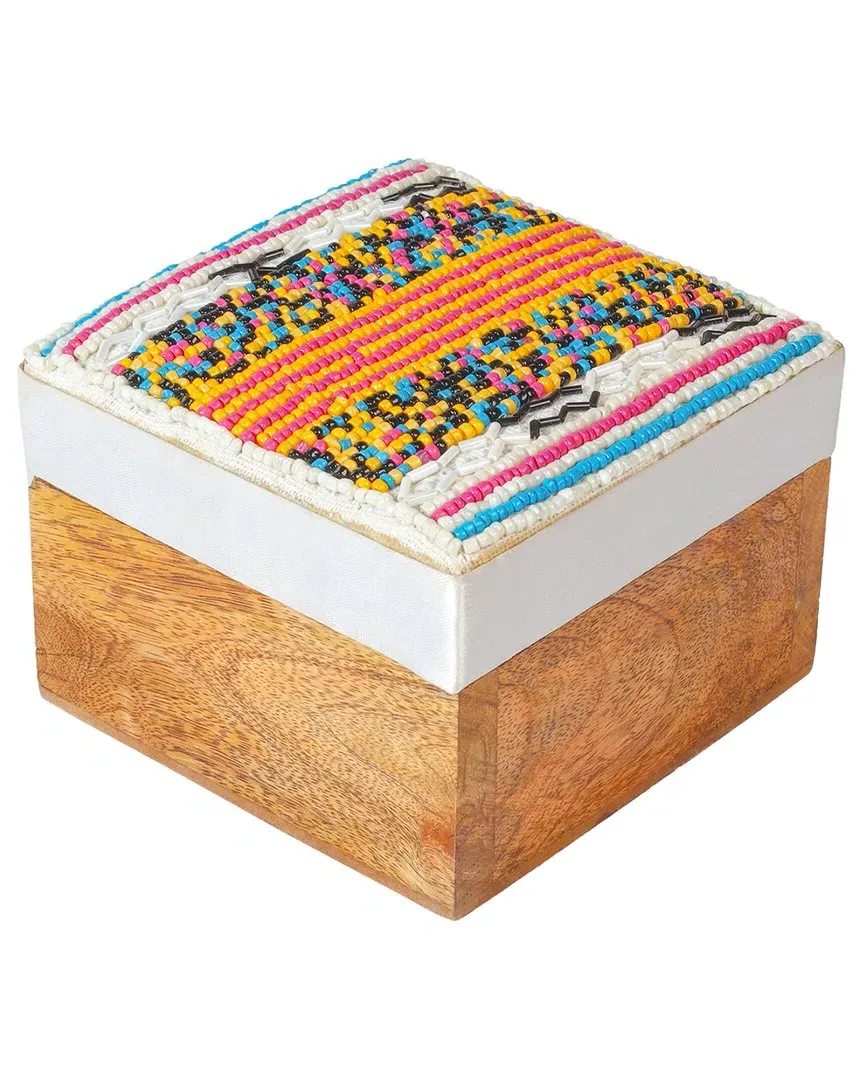 Global Weaver Keepsake Box - Multicolor, Mango Wood image