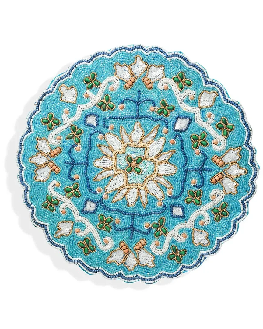 Majestic Azulejo Beaded Placemat - Blue image