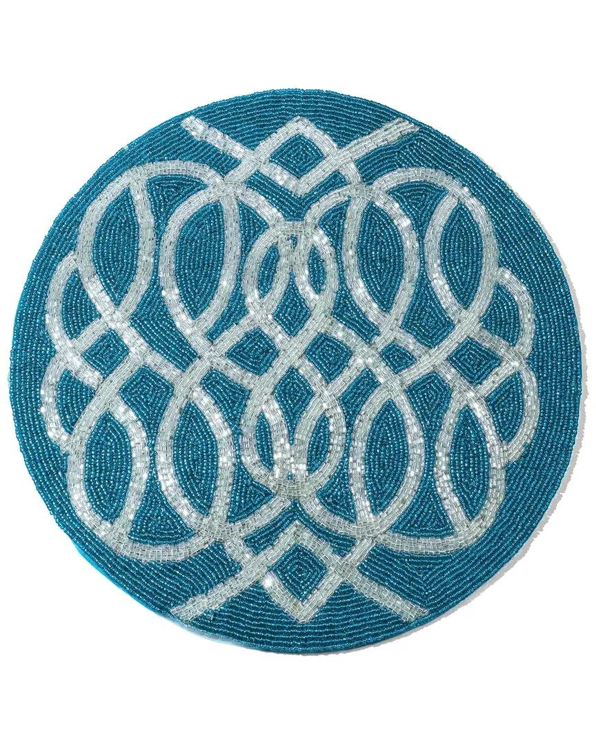 Oceanic Allure Beaded Placemat - Blue image
