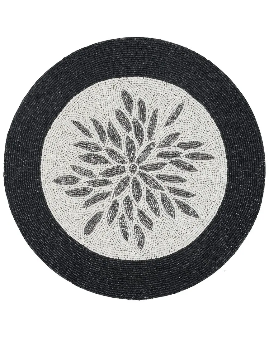 Silver Topped Beaded Placemat - Ivory image