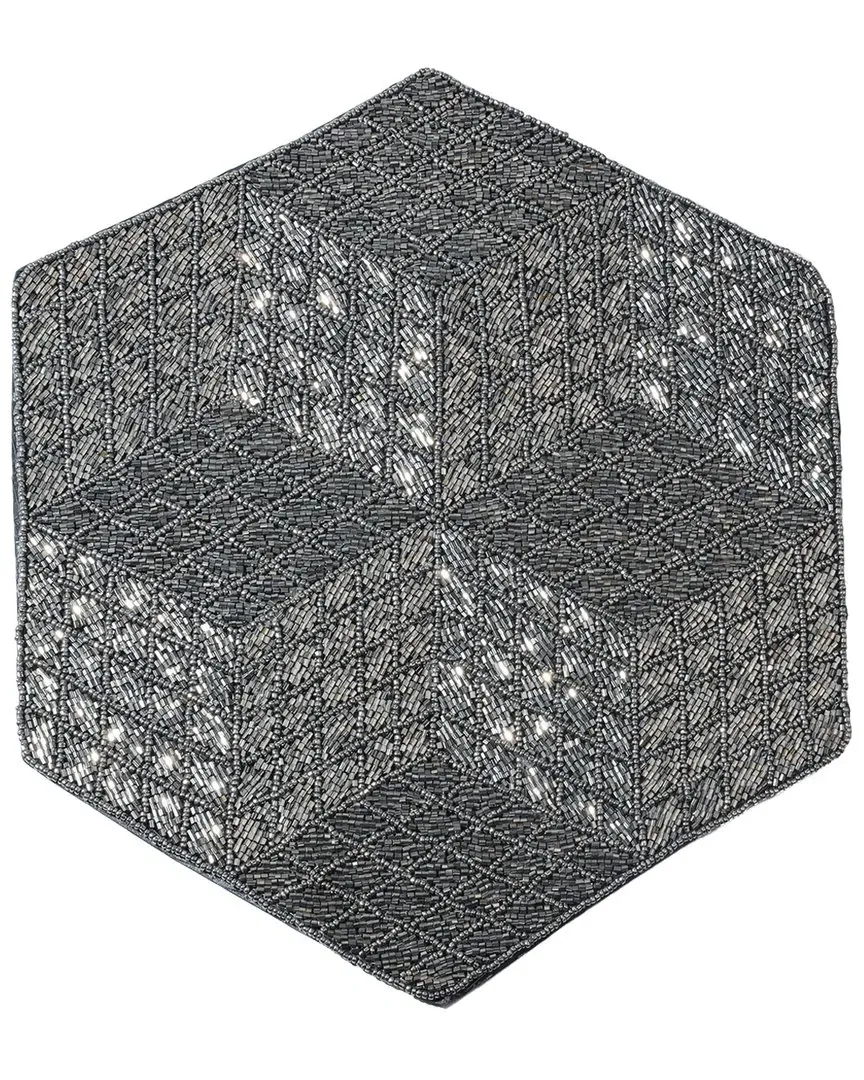 Steel Symphony Beaded Placemat - Gunmetal image