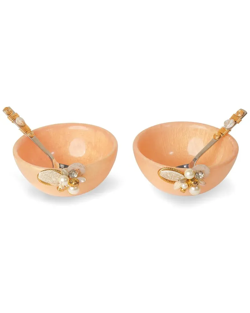 Tiramisu Decorative Snack Bowls Set of 2 - Pink image