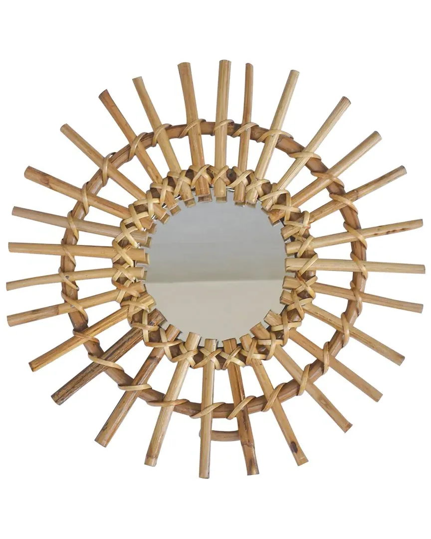 Vintage Style Wall Mirror - Rattan Cane