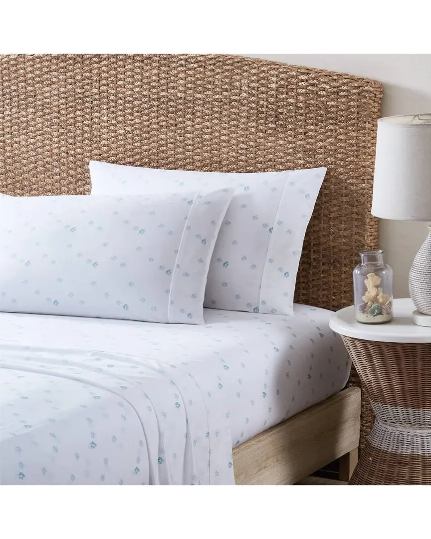 Angel Fish Cotton Percale Cooling Sheet Set - Blue image