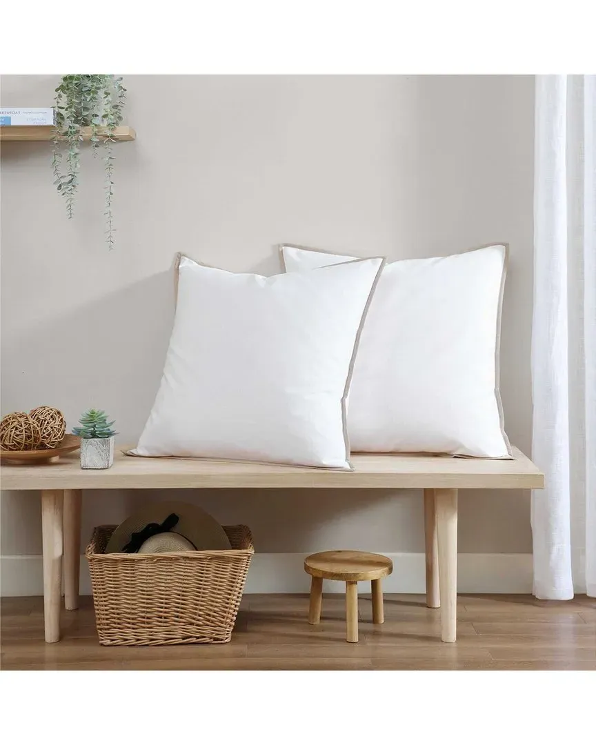 Bahama Basic Canvas Euro Sham - White, Cotton image