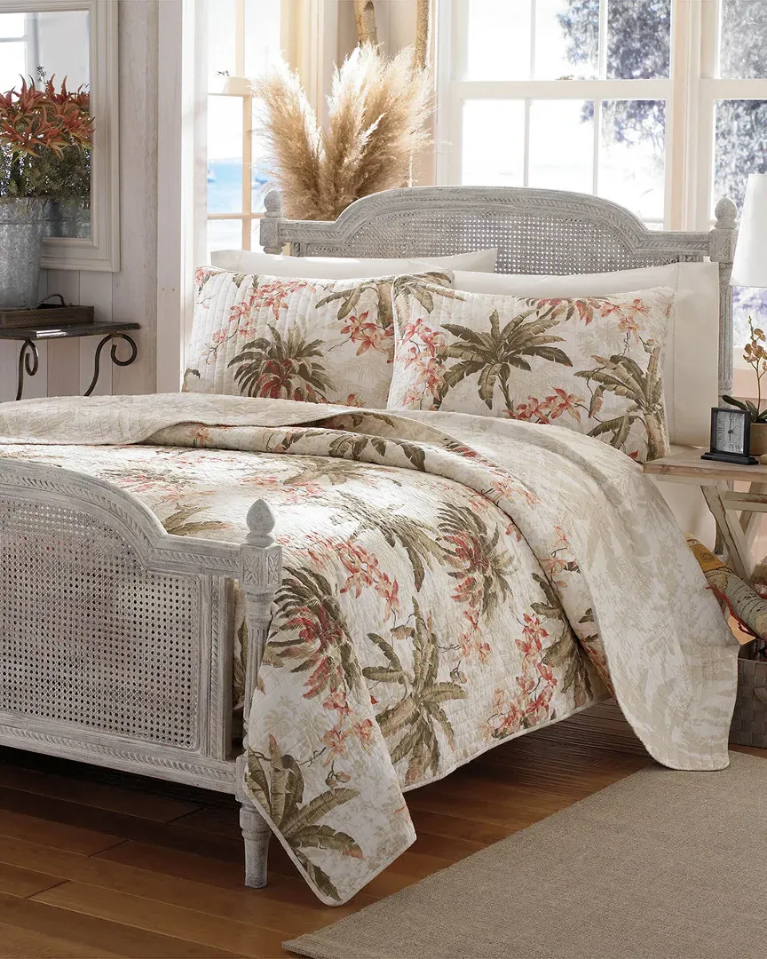 Bonny Cove Cotton Quilt Set - Beige image