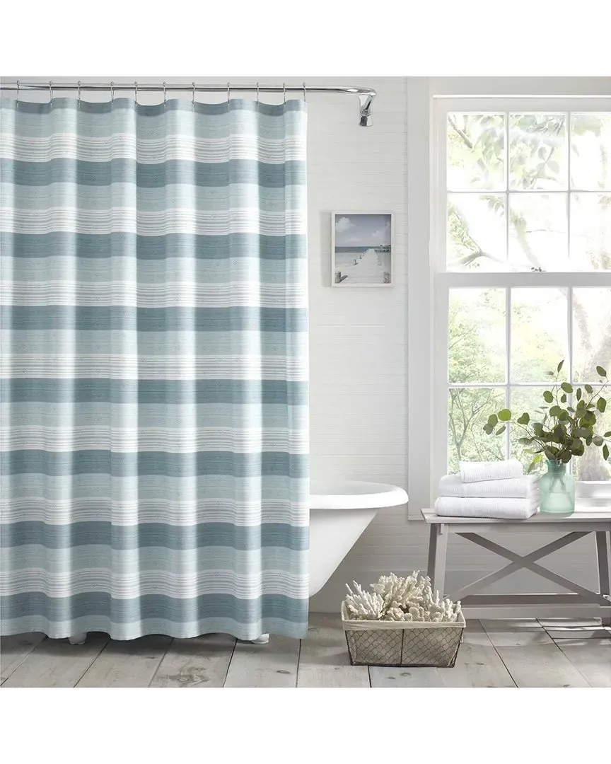 Hula Beach Cotton Twill Shower Curtain - Blue