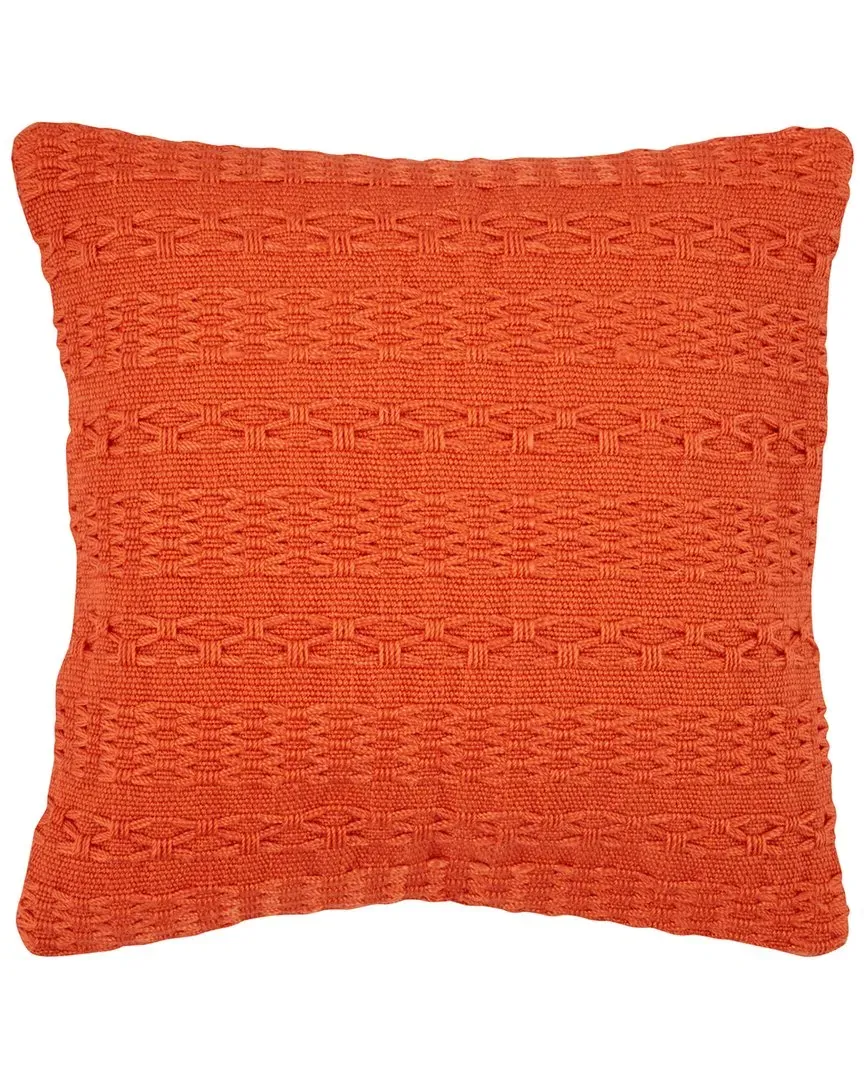 Island Essentials Cross Weave Throw Pillow - Orange image