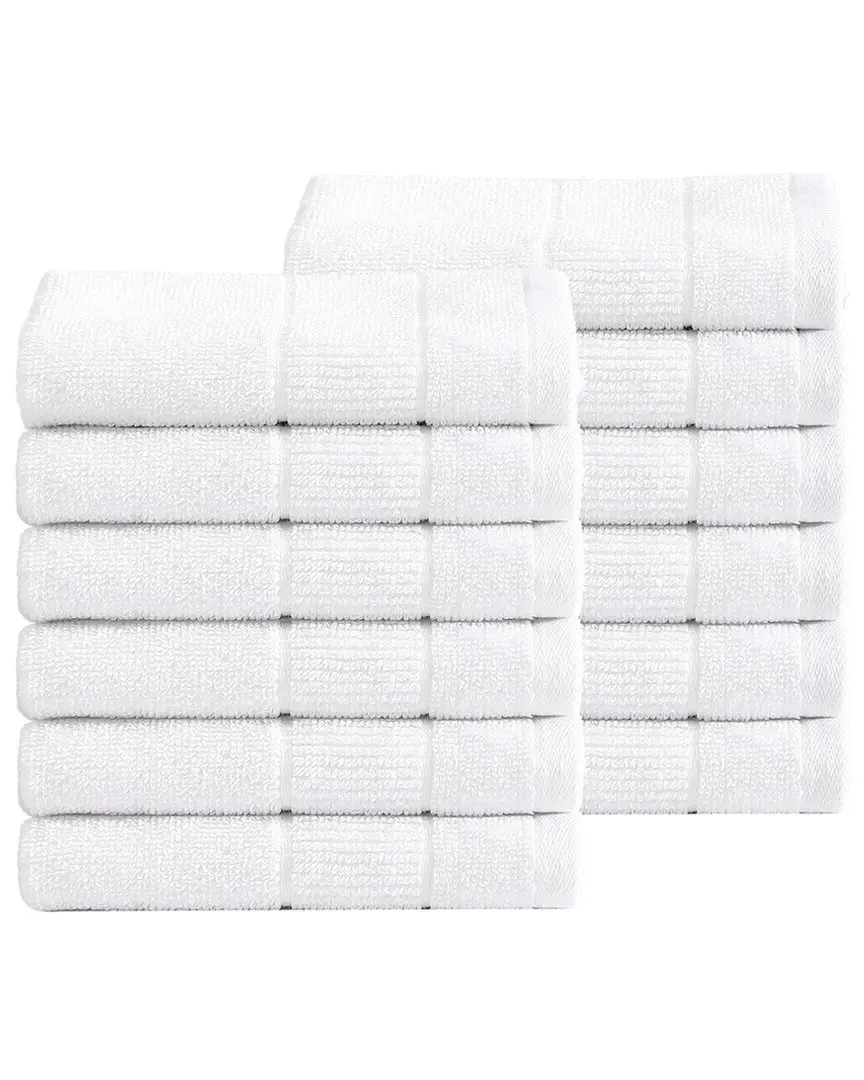 Island Retreat 12pc Wash Towel Set - White, Cotton Terry