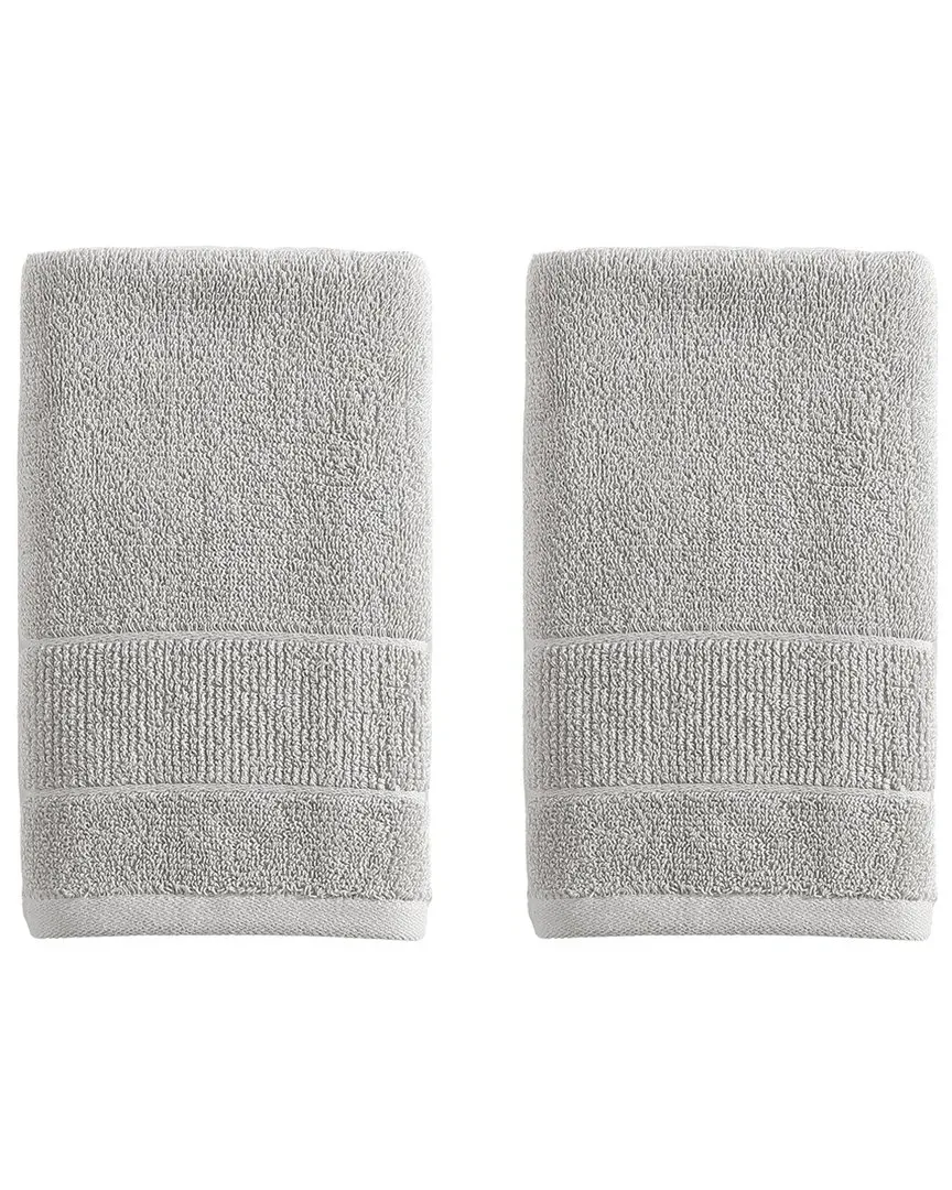 Island Retreat 2pc Hand Towel Set - Grey, Cotton Terry image