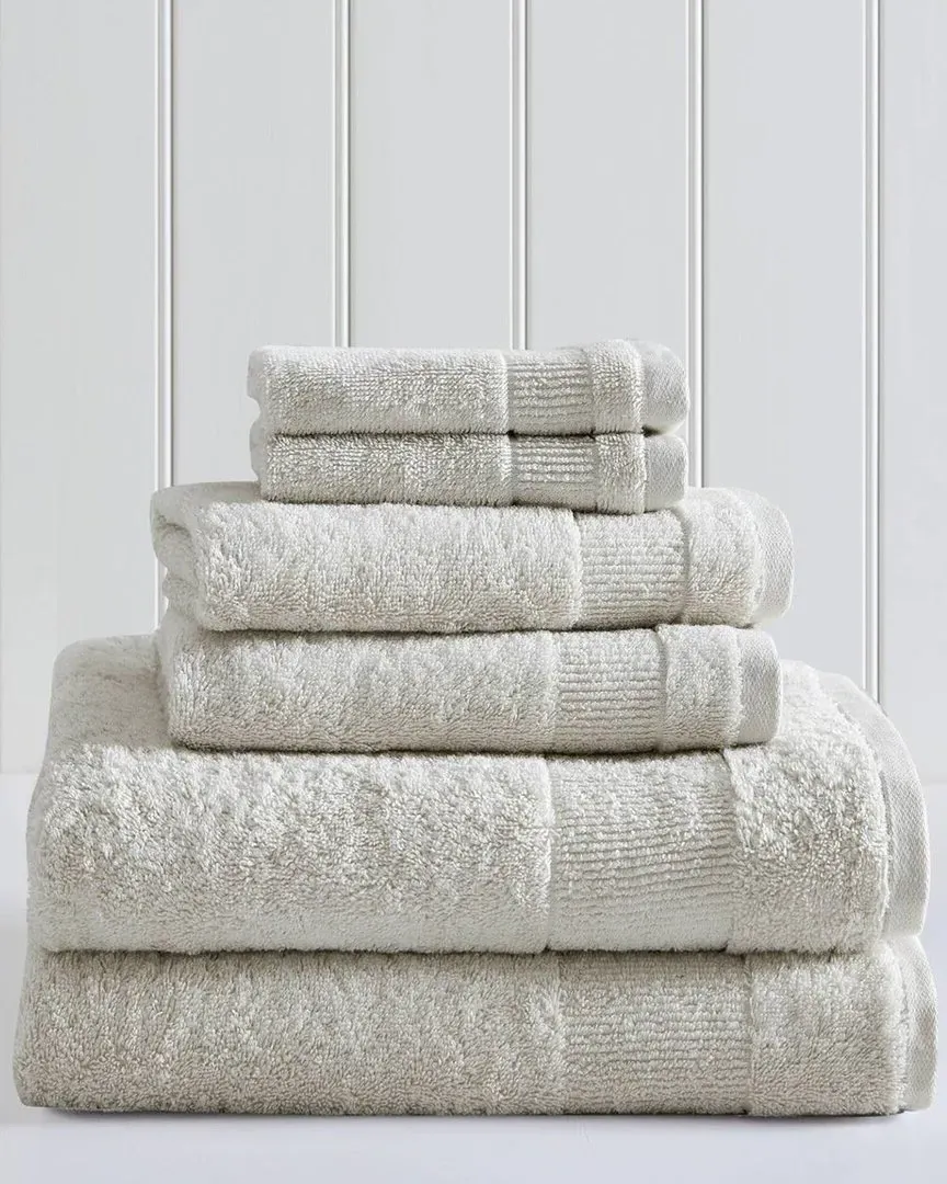 Island Retreat 6-Piece Towel Set - Dune, Cotton