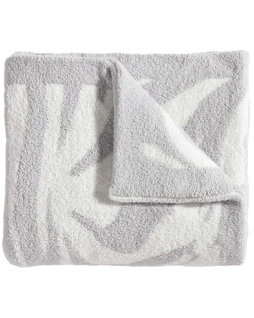 Jungle Zebra Knit Reversible Throw Blanket - Grey image