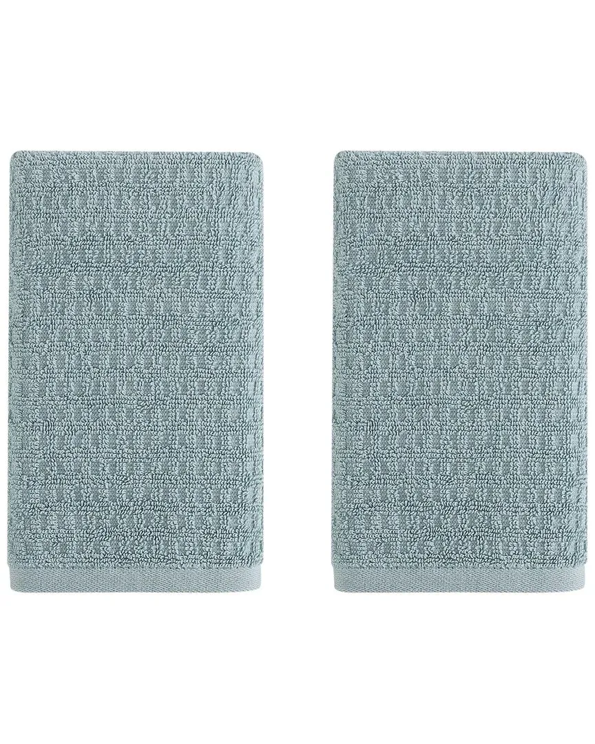 Northern Pacific Set of 2 Hand Towels - Blue, Cotton