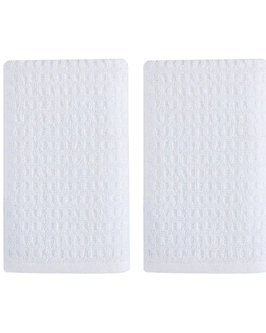 Northern Pacific Set of 2 Hand Towels - Brown, Cotton