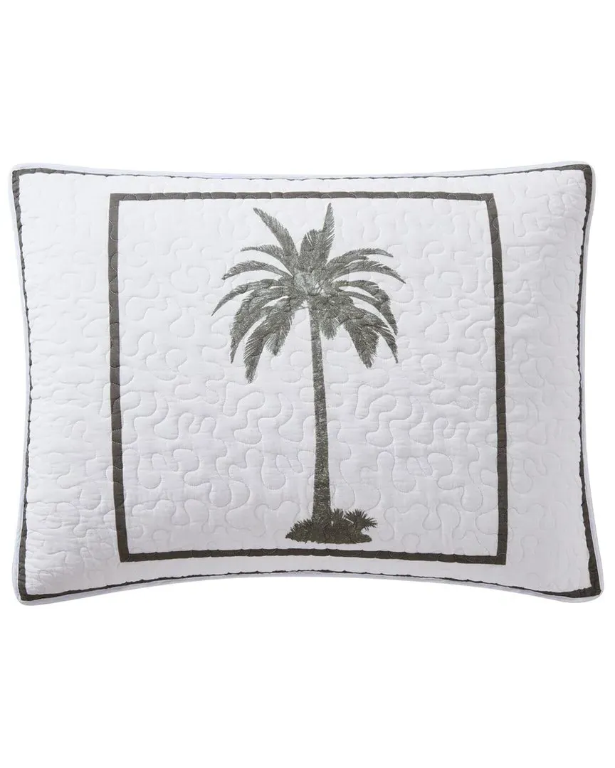 Palm Island Quilted Sham - Green, Cotton image