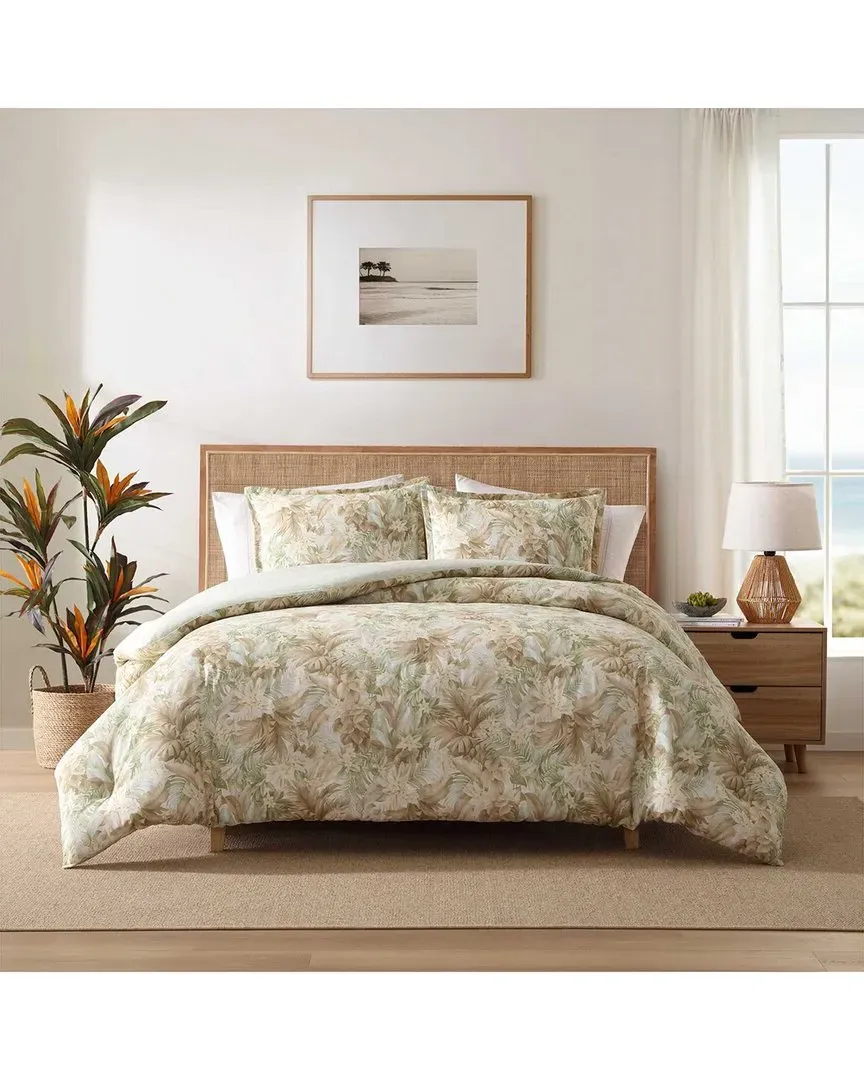 Palm Paradise Full/Queen Cotton Comforter Set - Sage Green image