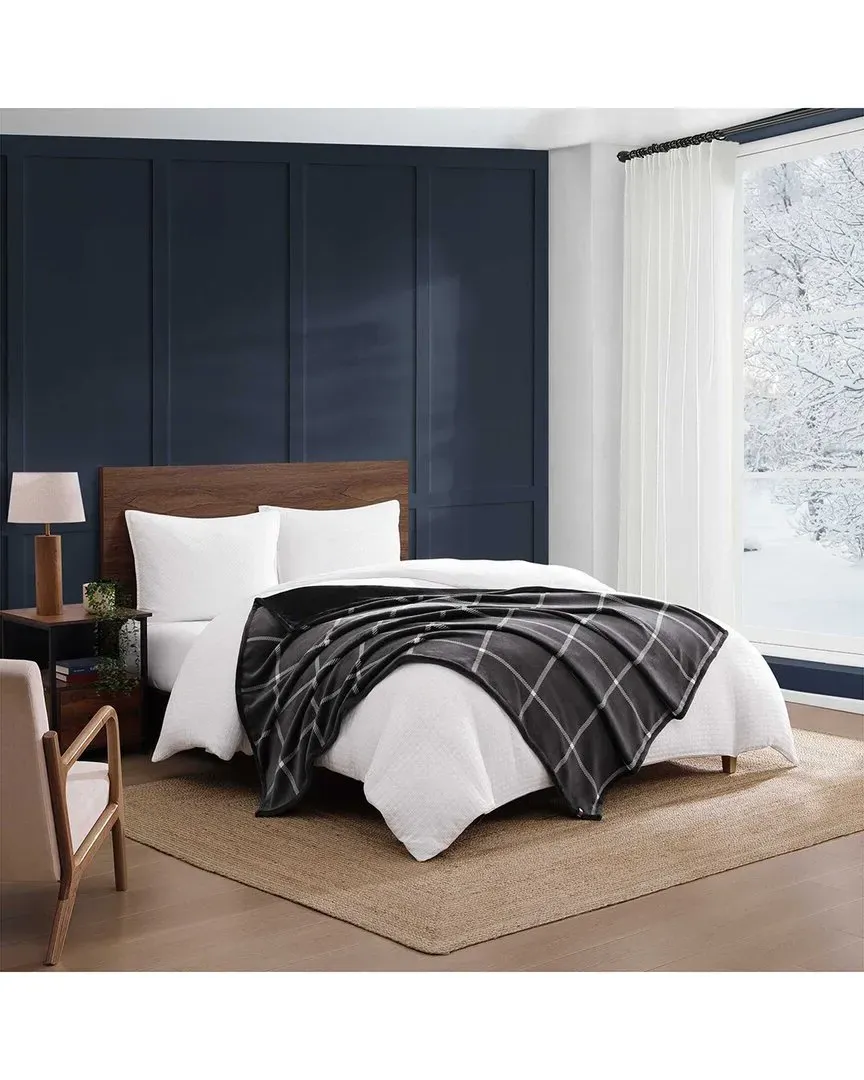 Dumbo Windowpane Plush Throw Blanket - Charcoal Grey image