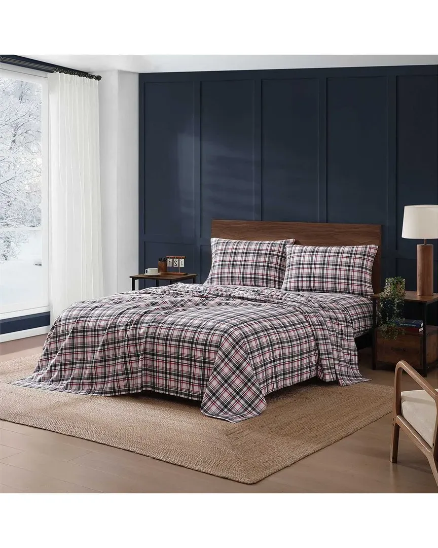 Glenbrook Plaid Cotton Flannel Sheet Set - Navy image