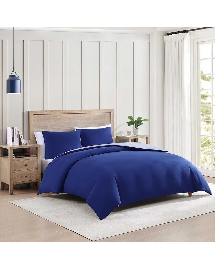 Micro Pique Comforter Bedding Set - Marine Blue