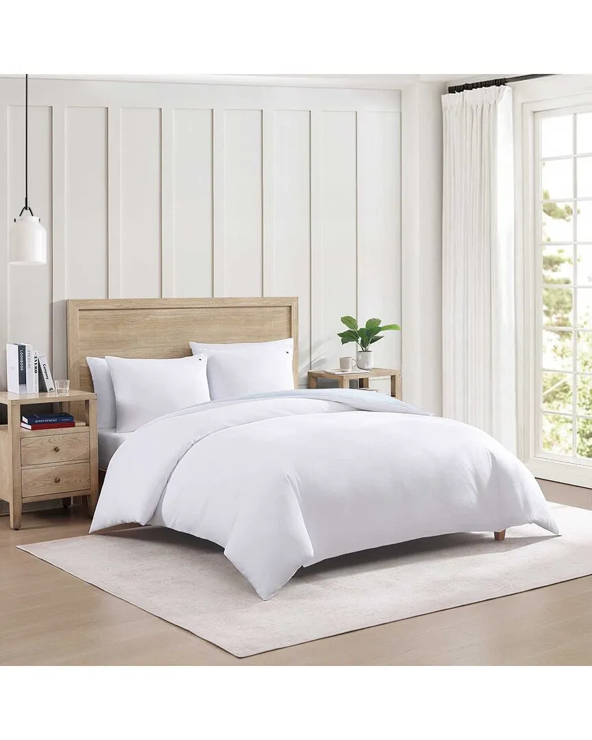 Micro Pique Comforter Bedding Set - White