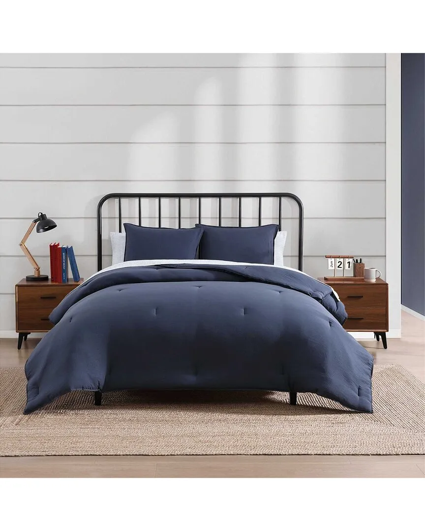 TH Solid Microfiber Comforter Bonus Set - Navy