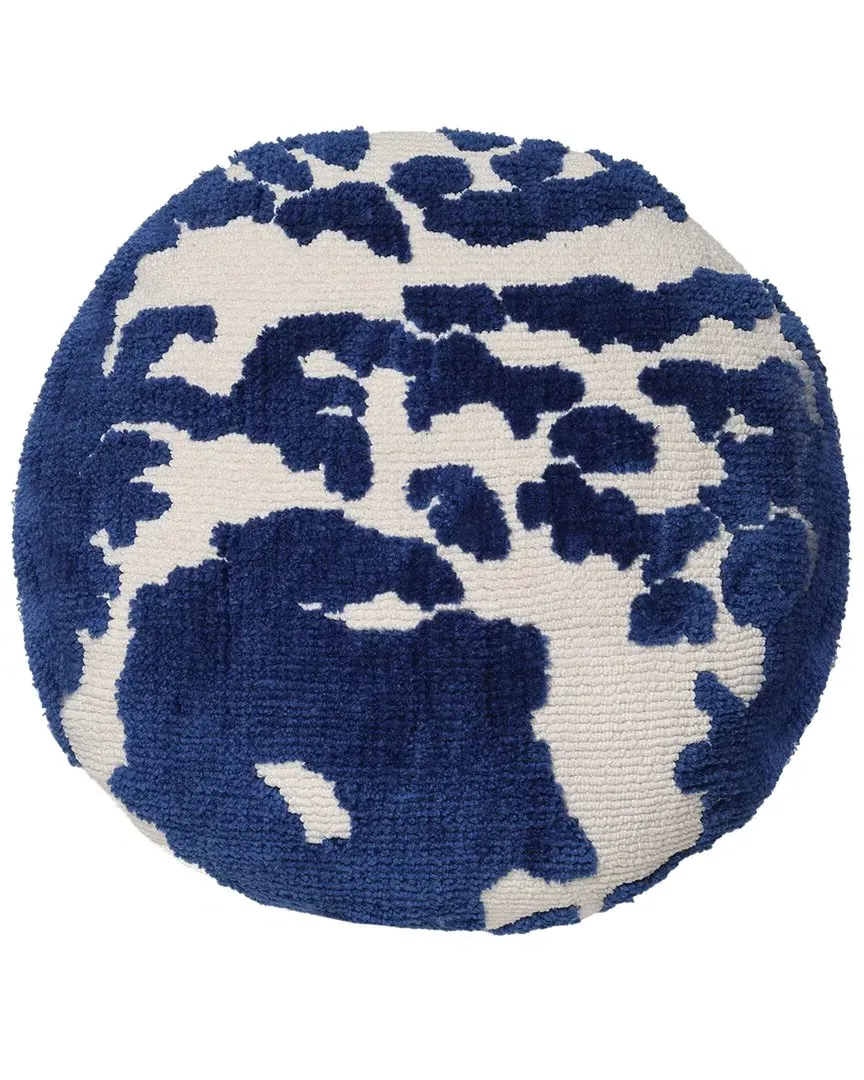 Coast Tufted Round Pillow - Royal Blue, Cotton image