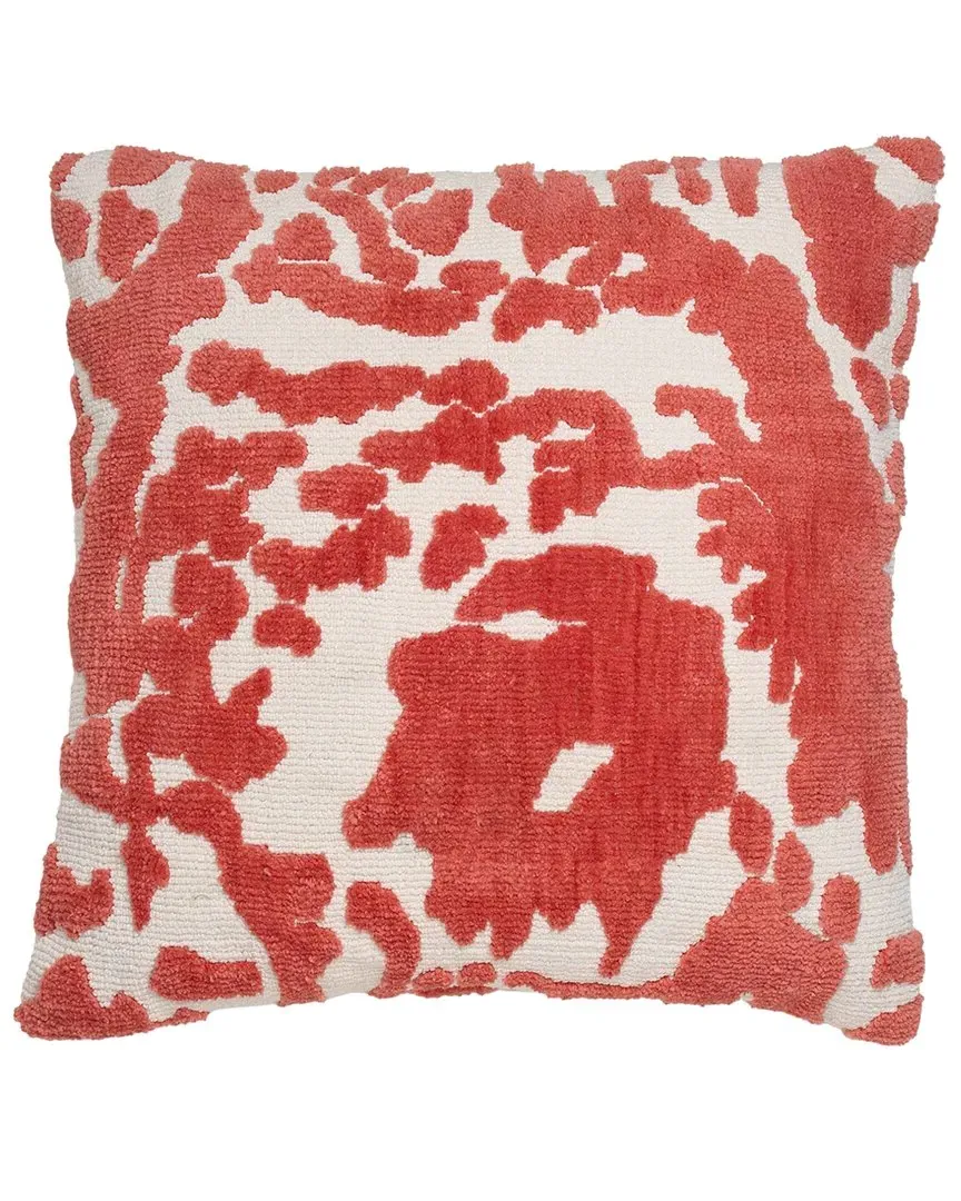 Coast Tufted Square Pillow - Coral Pink, Cotton