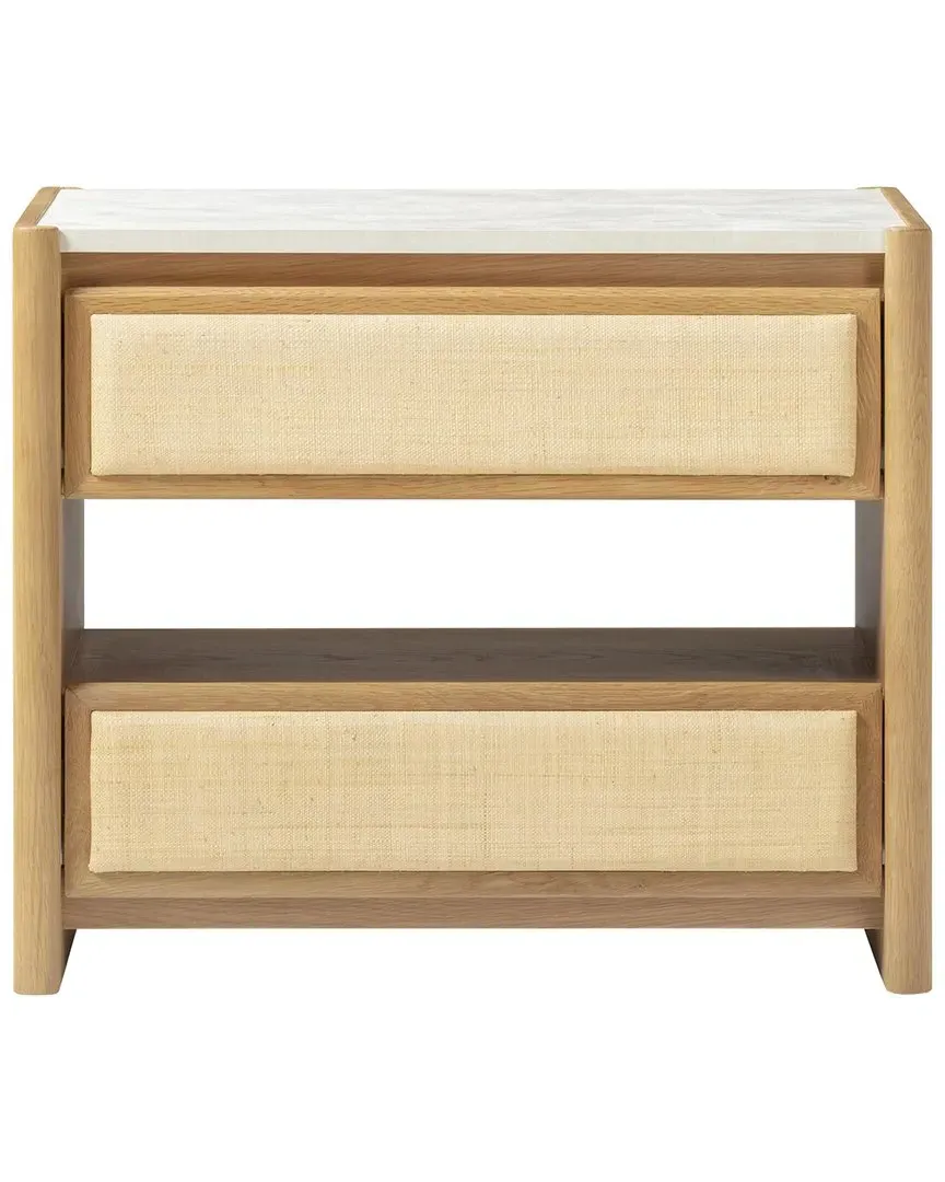 Paige 2-Drawer Nightstand - Natural Oak image
