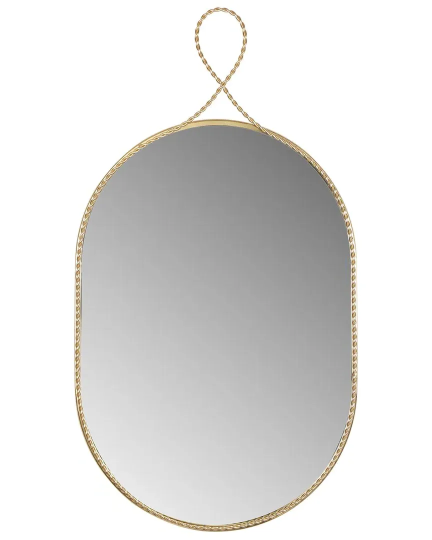 Ravina Braided Oval Wall Mirror - Gold image