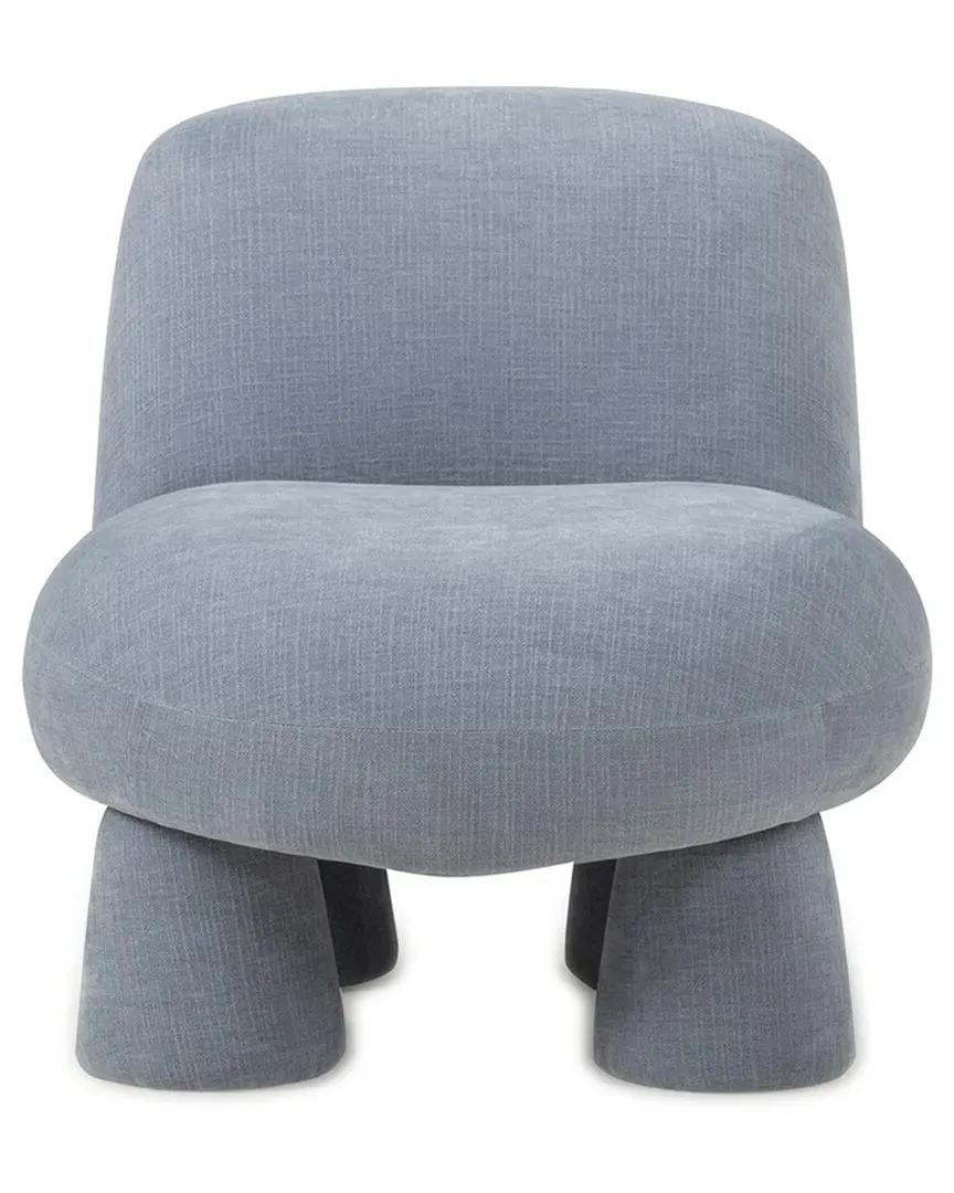 Stomp Upcycled Chenille Accent Chair - Blue image