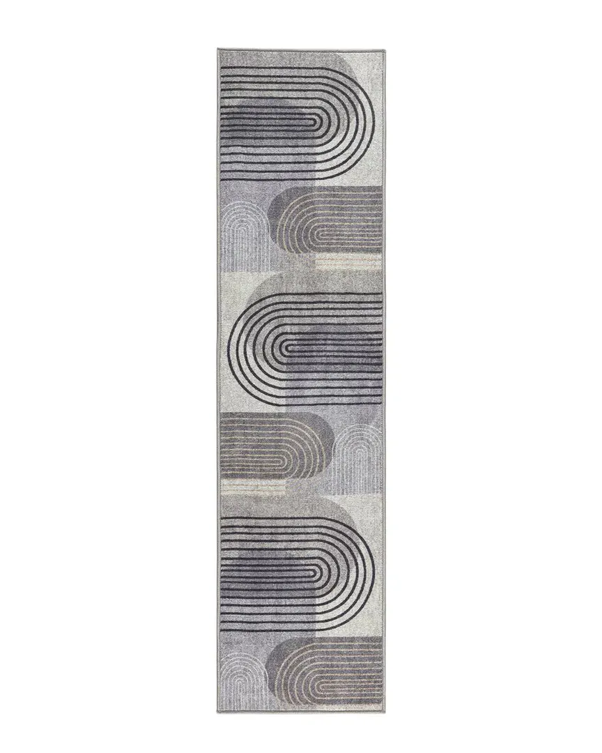 Everwash Recycled Area Rug with Non-Slip Backing - Grey image