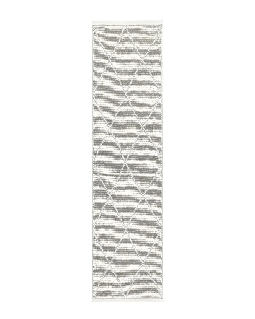 Recycled High-Low Diamonds Plush Area Rug - Grey, Polyester image