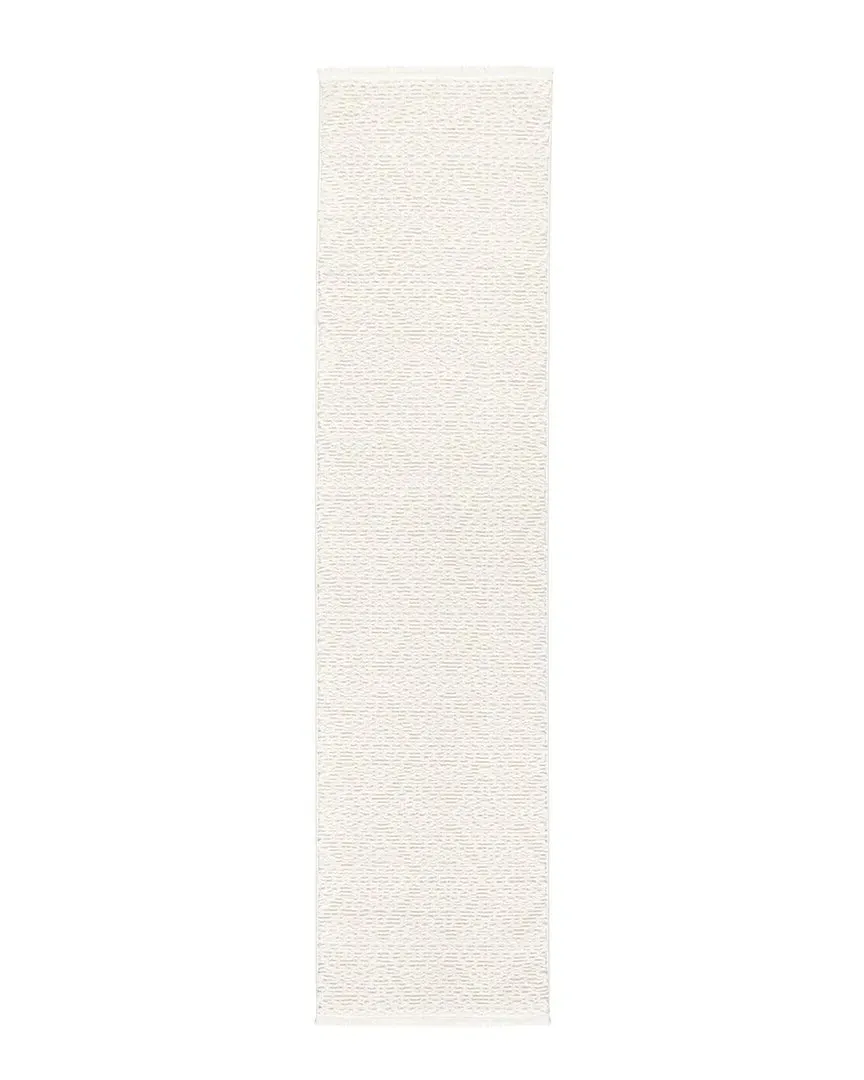 Recycled High-Low Geo Plush Area Rug - Ivory