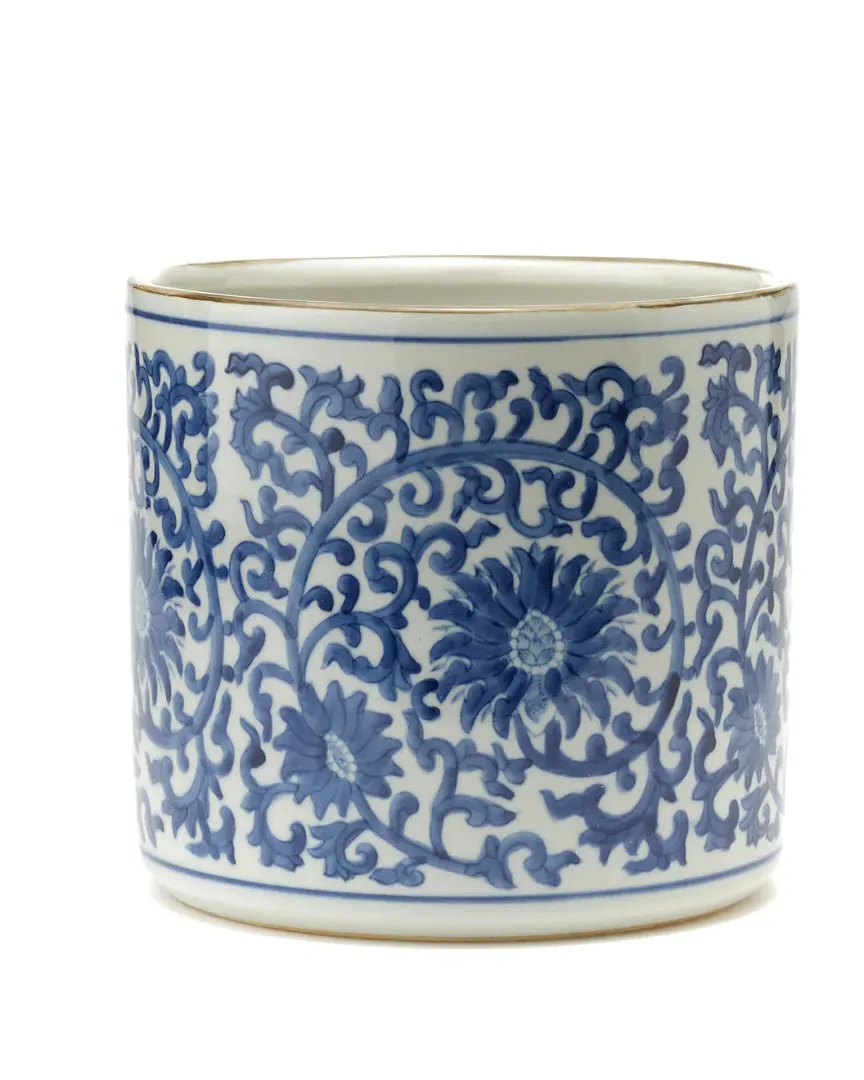Tozai Home Lotus Flower Vase - Blue, Porcelain image