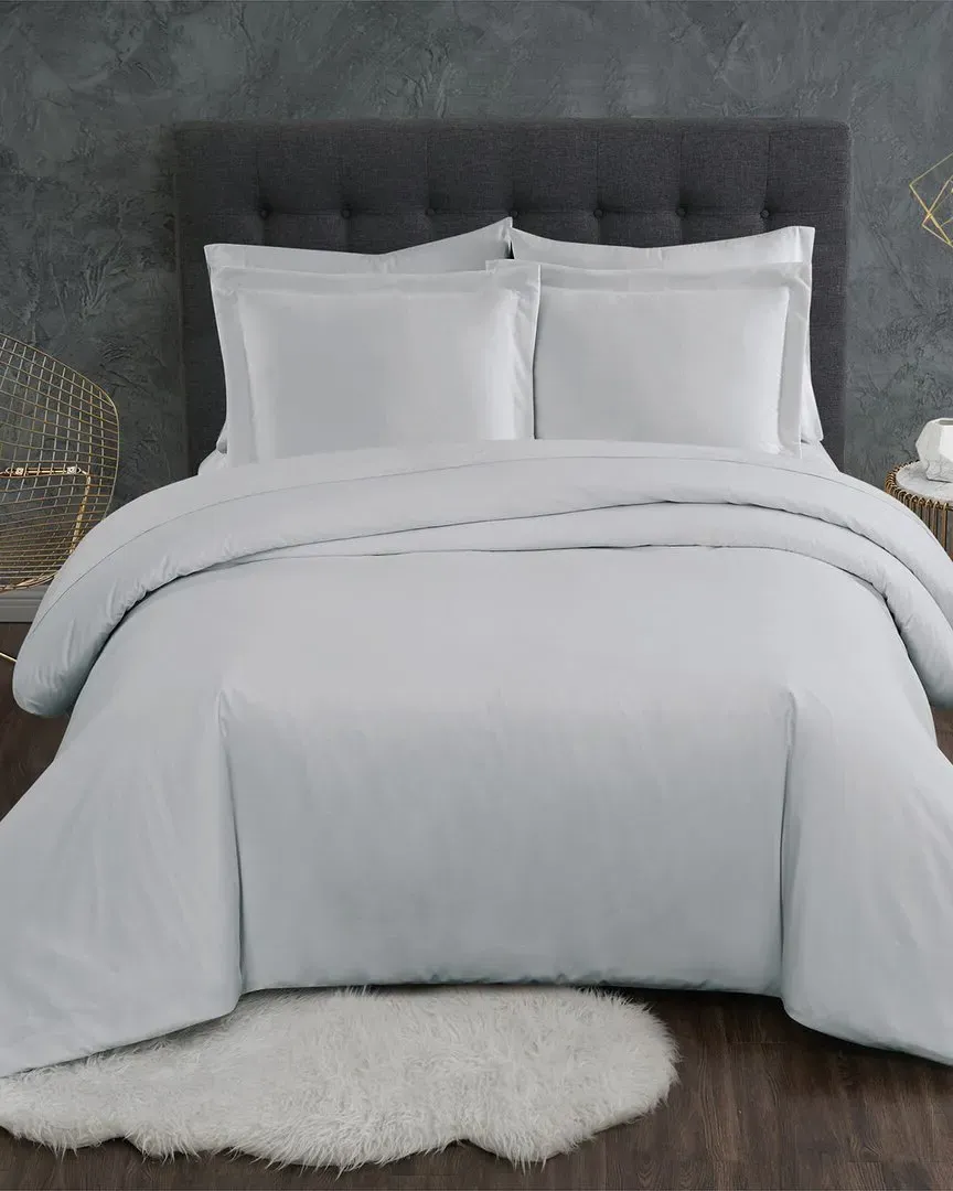 Antimicrobial 3-Piece Duvet Set - Grey, Polyester